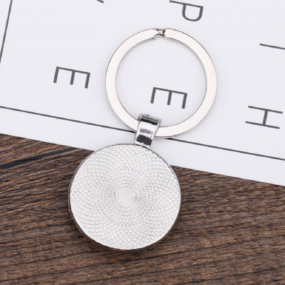 Wholesale Glass Father's Day Gift Best Super Dad Alloy Creative Keychain